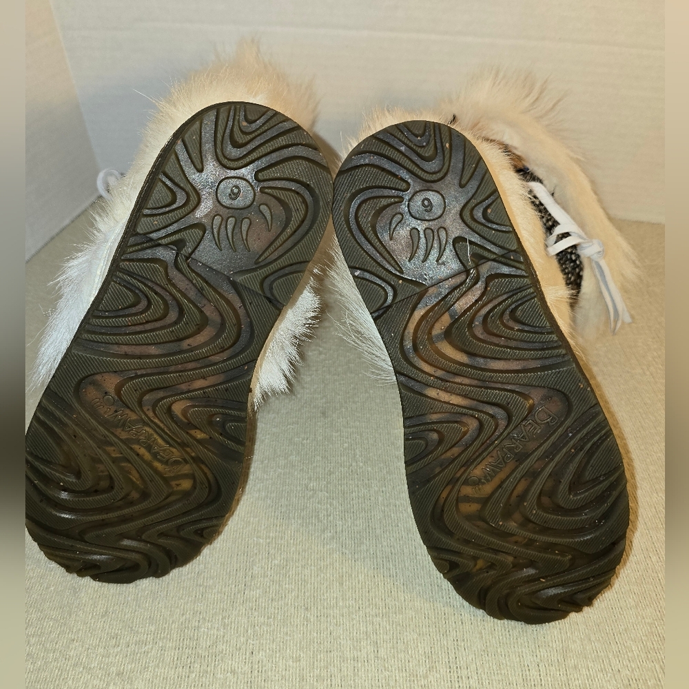 Kola BearPaw Cream Fur Boots size 6 - Picture 6 of 8
